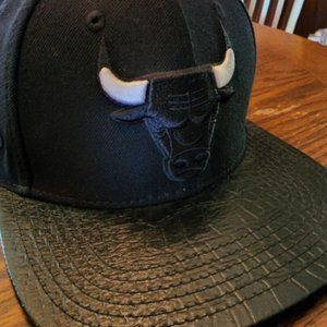 NBA Chicago Bulls PRO Standard Leather Visor Brim Strapback Hat